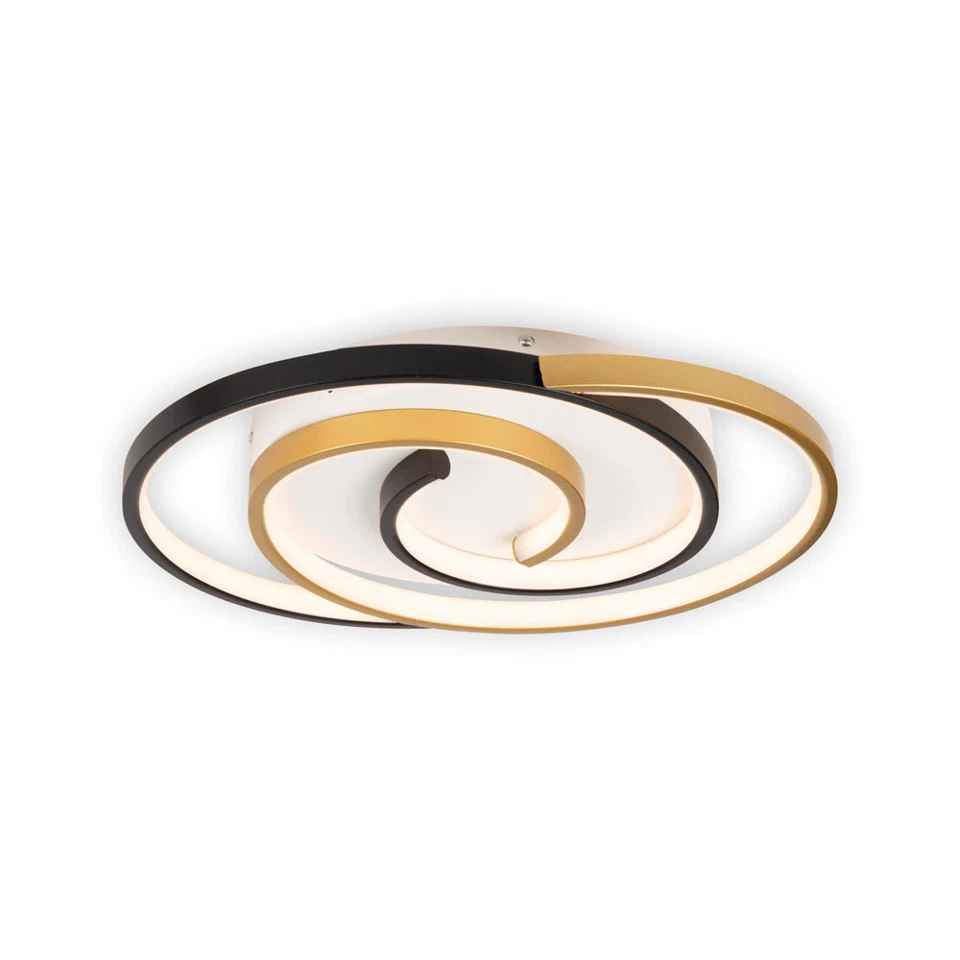 Plafoniera LED 1500lm, 30W, 42cm , 3000k-6500K, IP20, negru+auriu - Trim [7]