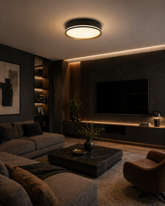 Plafoniera LED 1920lm, 32W, 4000K, negru - Cleo [2]