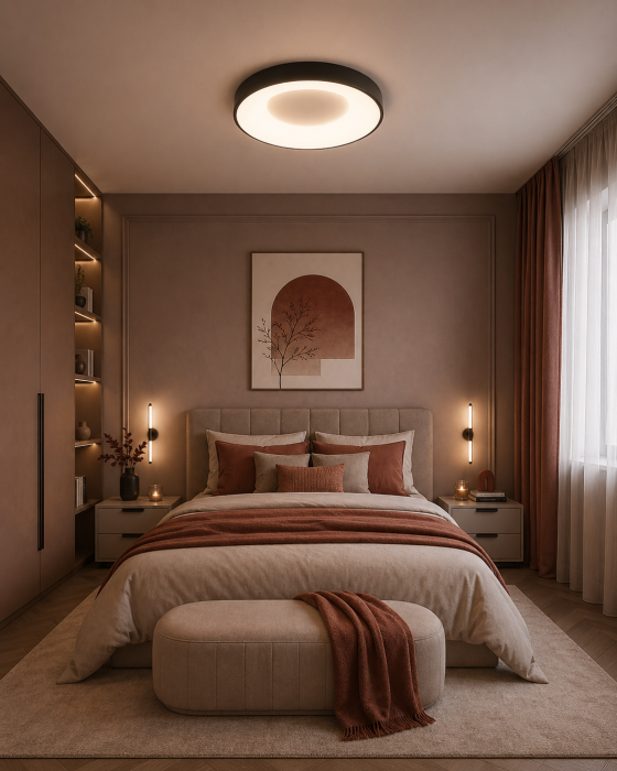 Plafoniera LED 2400lm, 32W, 4000K, IP20, negru - Lind [2]