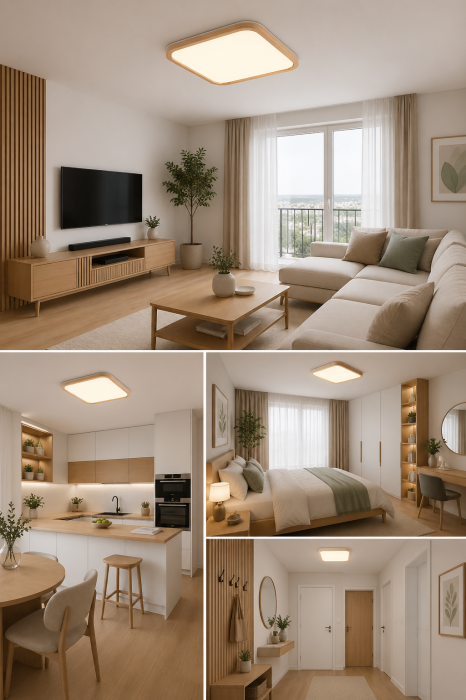 Plafoniera LED 2700lm, 36W, 4000K, IP20 - Squarewood [5]