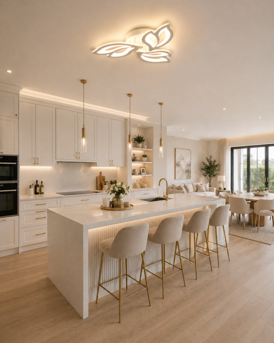 Plafoniera LED 2800lm, 40W, 3CCT cu telecomanda, alb - Leaf [4]