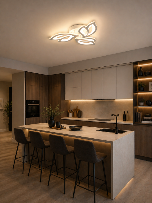 Plafoniera LED 2800lm, 40W, 3CCT cu telecomanda, alb - Leaf [3]