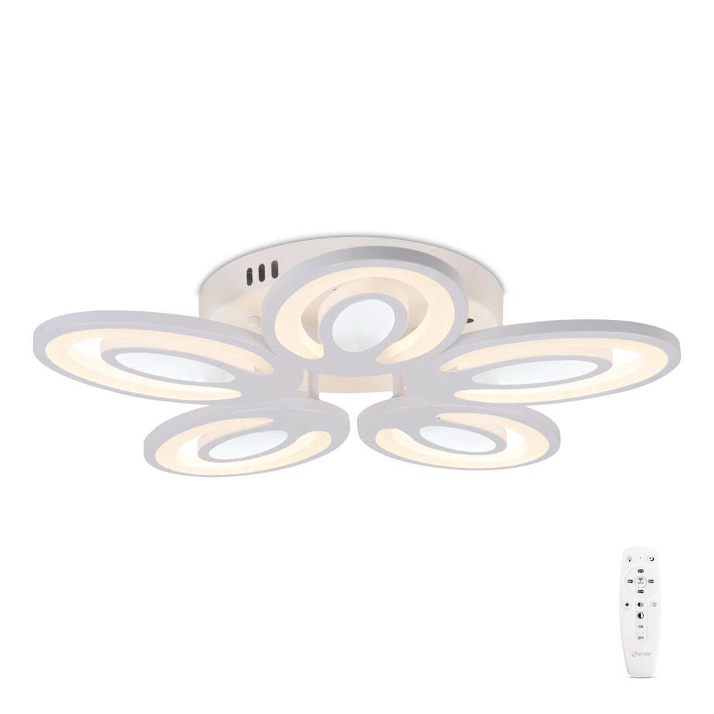 Plafoniera LED 3360lm, 80W, 3CCT cu telecomanda, alb - Petal [8]