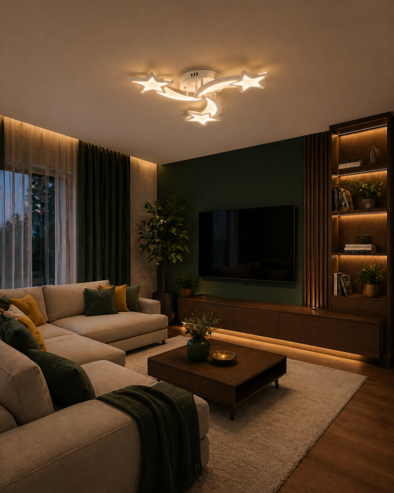 Plafoniera LED 3380lm, 52W, 3CCT cu telecomanda, alb - Star [2]