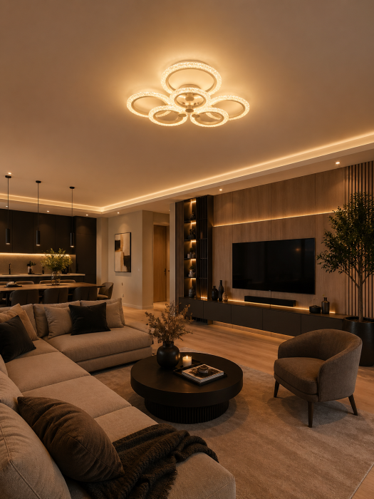 Plafoniera LED 7840lm, 98W, 3CCT+RGB cu telecomanda - Shine [3]