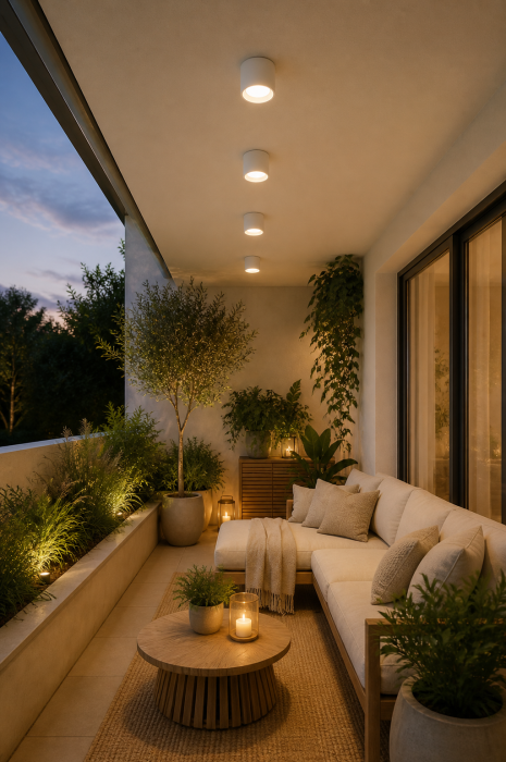 Plafoniera LED de exterior 600lm, 10.5x9.6 cm, 6W, 2700K-4000K IP55, alb - Livia [2]