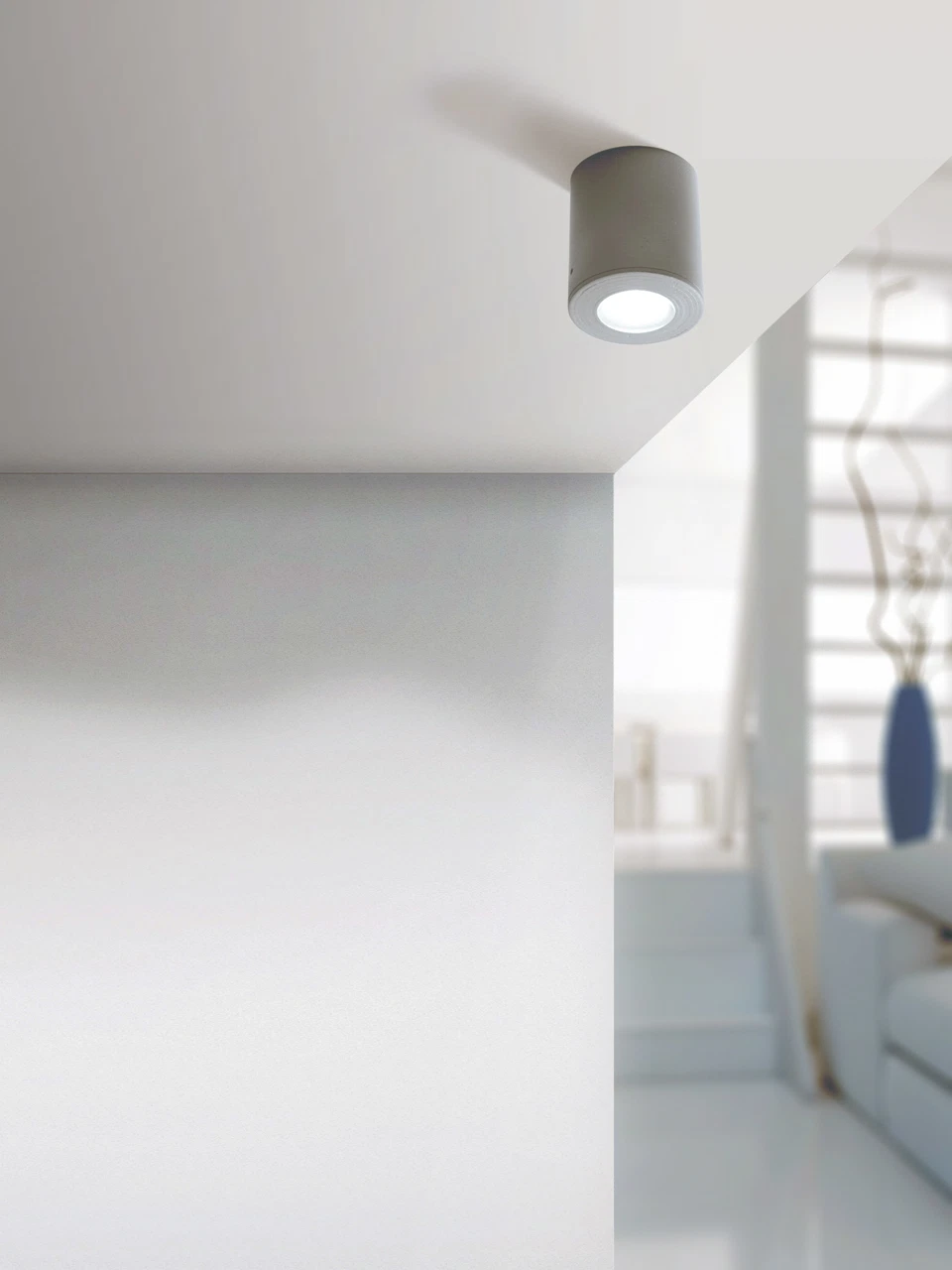 Plafoniera LED de exterior 600lm, 11.5x9.5cm, 6W, 2700-400K, IP55, gri - Franca [3]