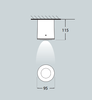 Plafoniera LED de exterior 600lm, 11.5x9.5cm, 6W, 2700-400K, IP55, negru - Franca [5]
