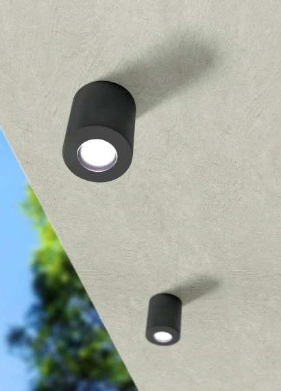 Plafoniera LED de exterior 600lm, 11.5x9.5cm, 6W, 2700-400K, IP55, negru - Franca [4]
