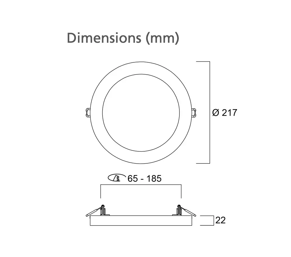Plafoniera LED Downlight,aparent sau incastrat, dimabil, 1800lm, CCT selectabil, reglabil 65-185mm [8]