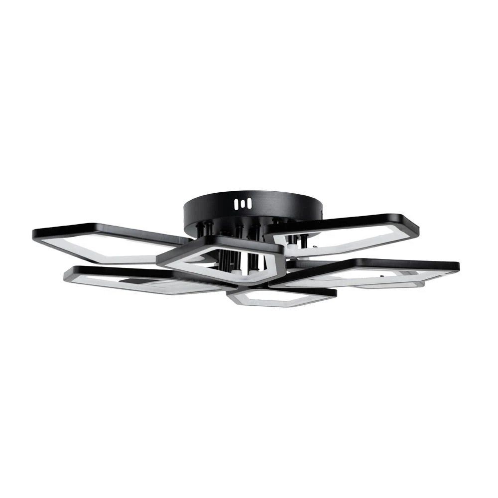 Plafoniera living LED 7700lm, 110W, IP20, 65x11cm, negru - Maxi [7]