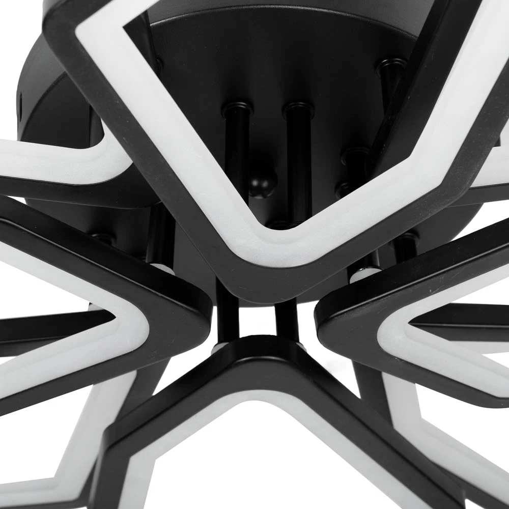 Plafoniera living LED 7700lm, 110W, IP20, 65x11cm, negru - Maxi [6]