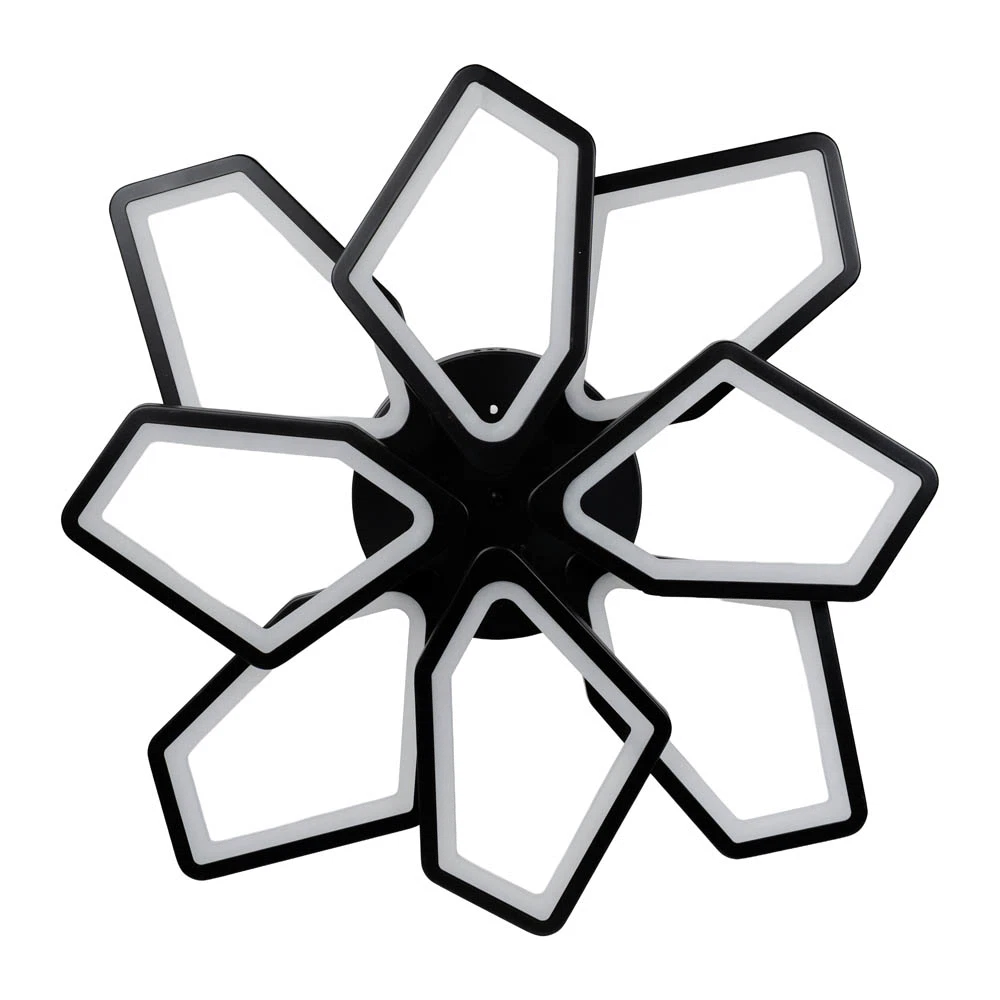 Plafoniera living LED 7700lm, 110W, IP20, 65x11cm, negru - Maxi [8]