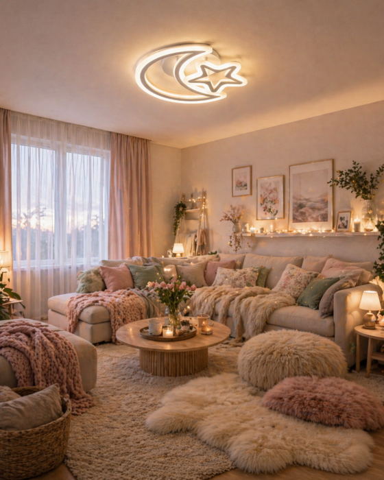 Plafoniera LED 55W, 3CCT, 4880lm, alb, dimabila - Night [3]