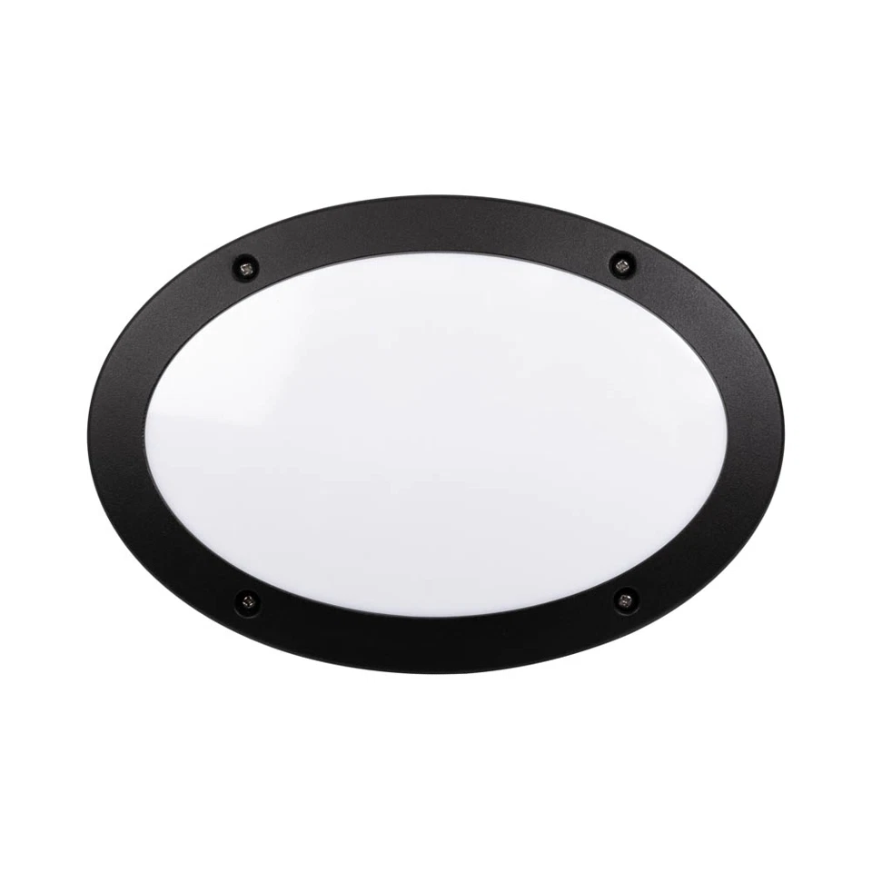 Plafoniera pentru exterior ovala cu dulie E27, 29cm, 18W, IP54, negru - Seres [6]