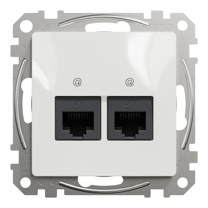 Priza date dubla RJ45, CAT5E, UTP Sedna Design, alb, SDD111452 [2]
