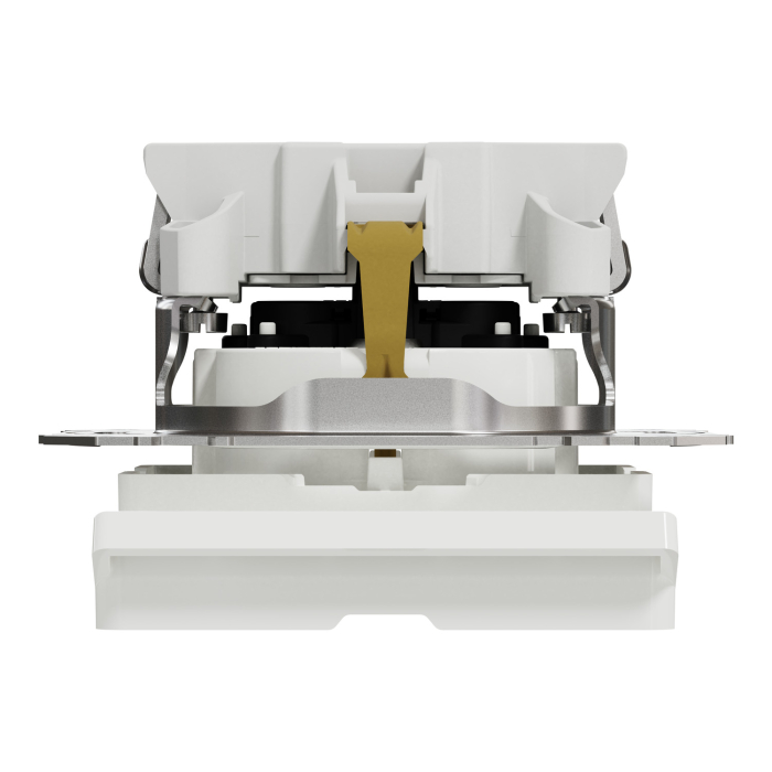 Priza Schuko simpla cu capac 2P+E cu obturatoare Sedna Design, alb, SDD111023 [6]