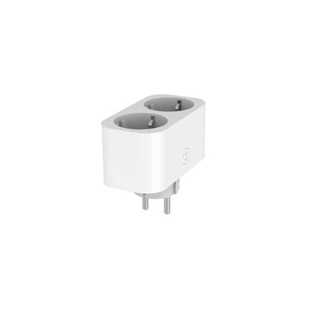 Prelungitoare, Fise si Triple - Adaptor dublu SMART cu Wi-Fi, contor, 16A, IP20, 220-240V