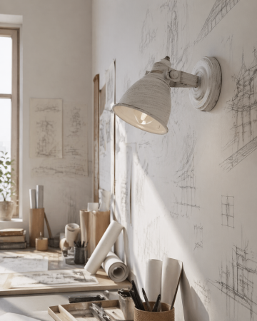 Corpuri de Iluminat Interior - Aplica 1xE27 60W, alb -  Juno