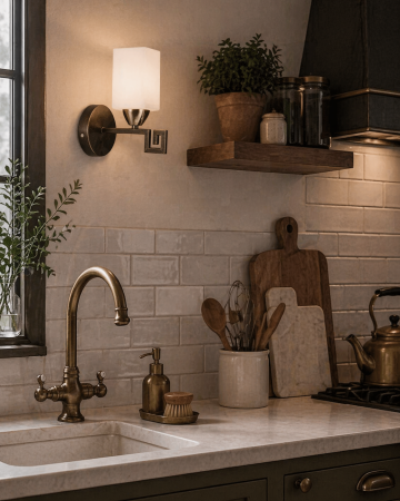 Corpuri de Iluminat Interior - Aplica 1xE27 60W, alb+wenge - Elada