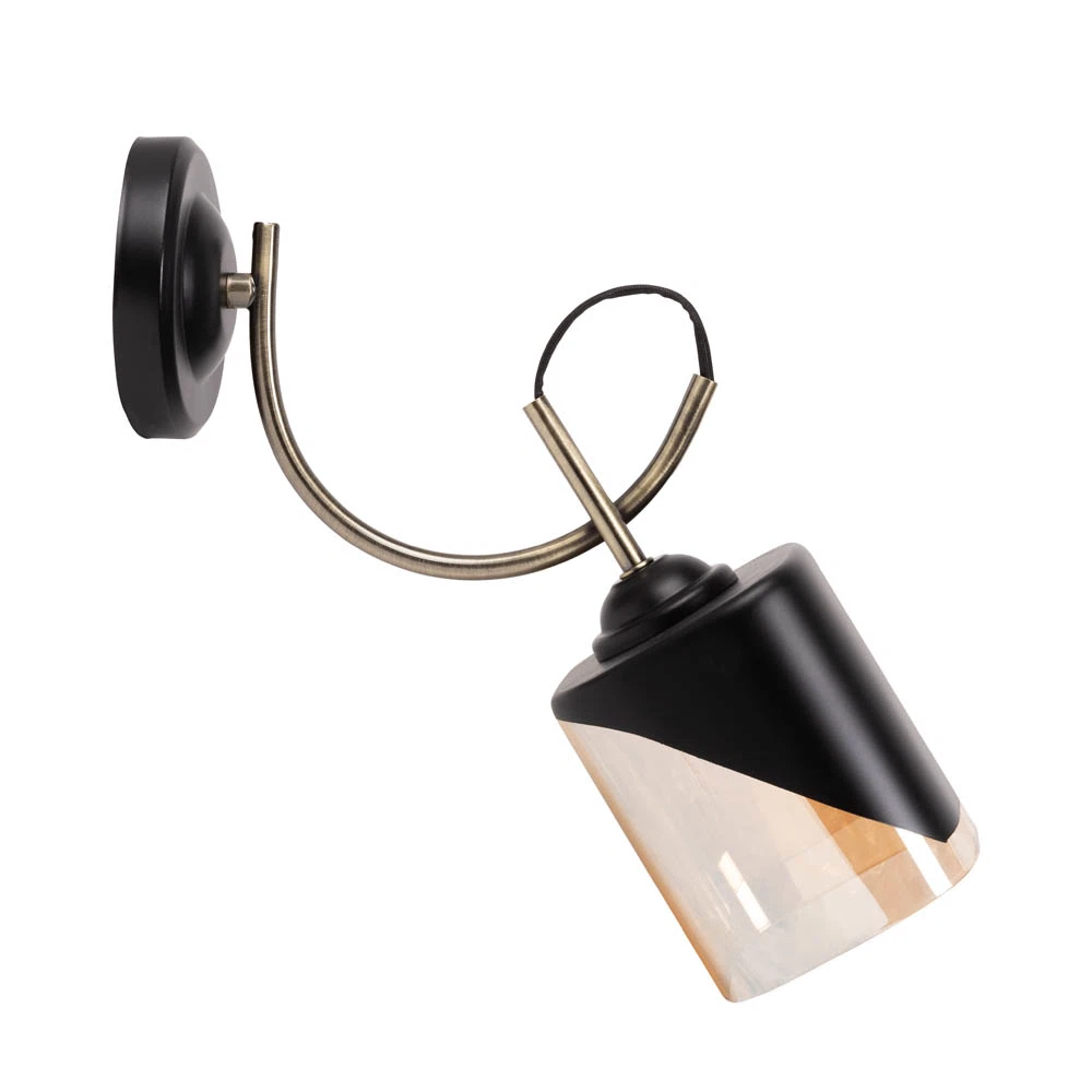 Aplica 1XE27 60W, IP20, negru+auriu - Smoky [1]