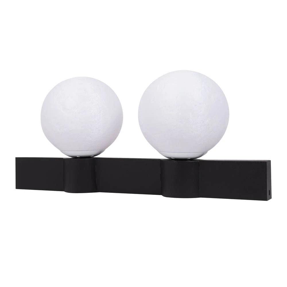 Aplica 2XE27 60W, IP20, negru+alb -  Glace [5]