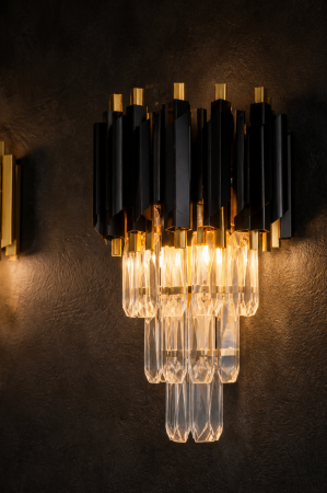 Aplică Cristal 2xE14 max 40W negru [2]