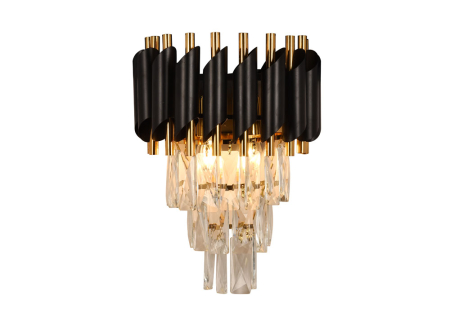 Aplică Cristal 2xE14 max 40W negru [2]