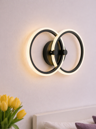 Aplica LED 1650lm, 30W, 3CCT cu telecomanda, negru - Pearl