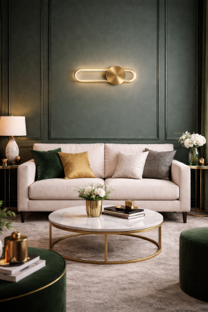 Corpuri de Iluminat Interior - Aplica LED 1680lm, 24W, IP20, 16x40cm, auriu - Zenith