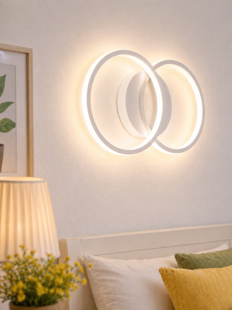 Aplica LED 1820lm, 28W, 3CCT ON/OFF, IP20, alb - Anna