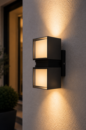 Corpuri de Iluminat Exterior - Aplica LED de exterior 1080lm, 18W, 23.2x14cm, IP65, lumina neutra, negru