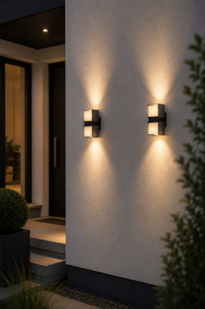 Aplica LED de exterior 1080lm, 18W, 23.2x14cm, IP65, lumina neutra, negru [1]
