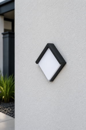 Corpuri de Iluminat Exterior - Aplica LED de exterior 840lm, 12W, 17cm, IP65, negru - Siera patrat