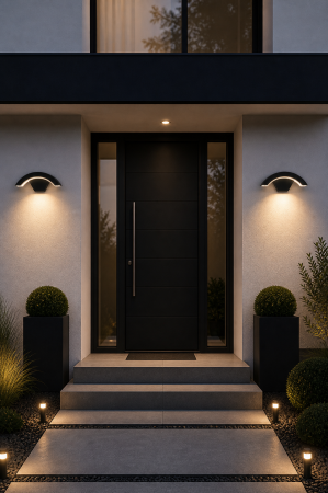 Aplica LED de exterior fara senzor, 1200lm, 29.3cm,24W, IP54, negru - Detroit [2]