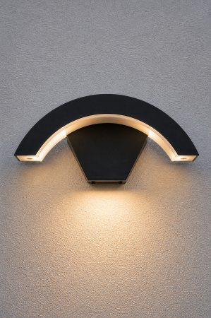 Aplica LED de exterior fara senzor, 1200lm, 29.3cm,24W, IP54, negru - Detroit [1]