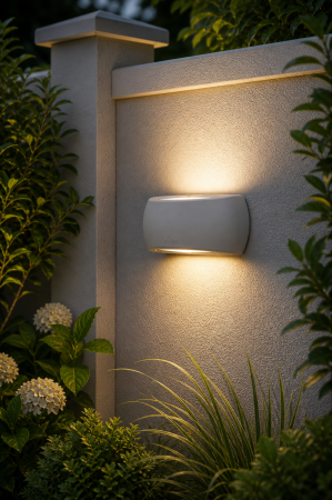 Corpuri de Iluminat Exterior - Aplica Led E27 de exterior 800lm, 6W, 13x30cm, lumina neutră IP66, gri - Francy