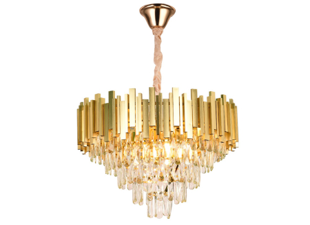 Candelabru Cristal soclu 9xE14 max 40W auriu [4]