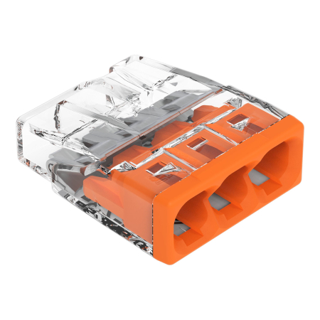 Cleme si Conectori - Clema conexiune pentru 3 conductori unifilari 0.5-2.5 mmp, 24A, set 10 buc.