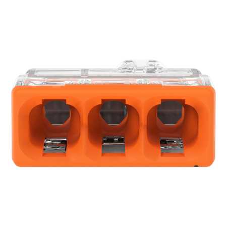 Clema conexiune pentru 3 conductori unifilari 0.5-2.5 mmp, 24A, set 10 buc. [2]