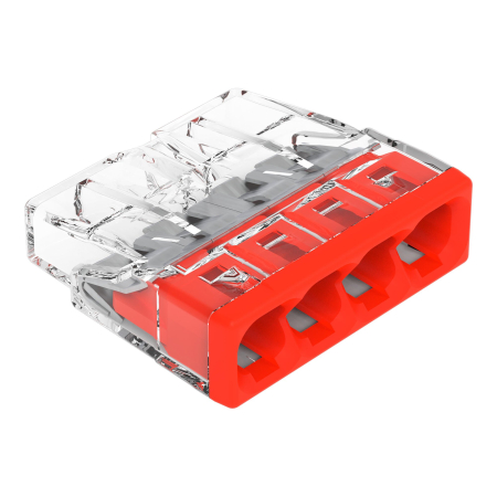 Cleme si Conectori - Clema conexiune pentru 4 conductori unifilari 0.5-2.5 mmp, 24A, set 10 buc.