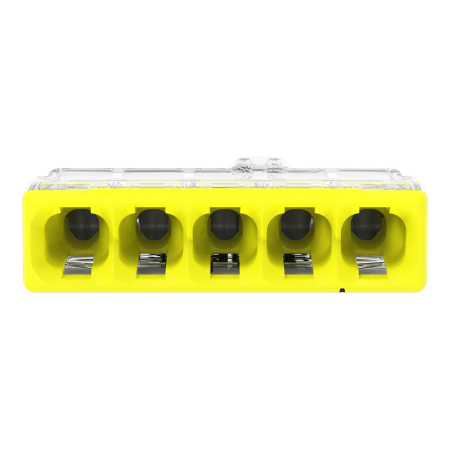 Clema conexiune pentru 5 conductori unifilari 0.5-2.5 mmp, 24A, set 10 buc. [2]