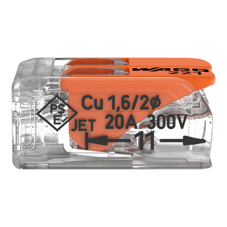 Clema legatura cu parghie 2P, 0.2 - 4mmp, 32A, 221-412, set 10 buc. [2]