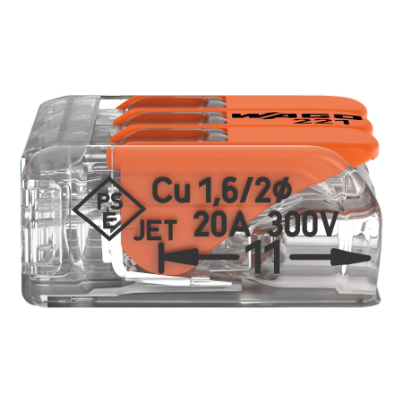 Clema legatura cu parghie 3P, 0.2 - 4mmp, 32A, 221-413, set 10 buc. [2]