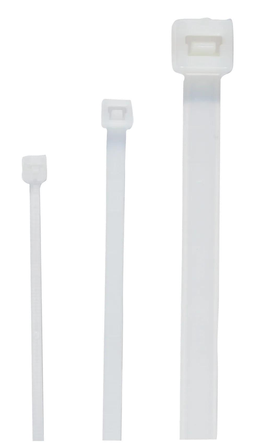 Fasete (Soricei plastic) - Coliere plastic zimtate (soricei) 2.5 x 160 mm, 100 buc, alb