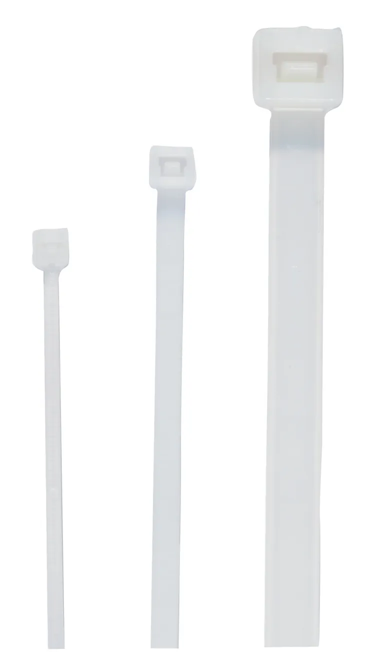 Fasete (Soricei plastic) - Coliere plastic zimtate (soricei) 2.5x135mm, 100 buc, alb