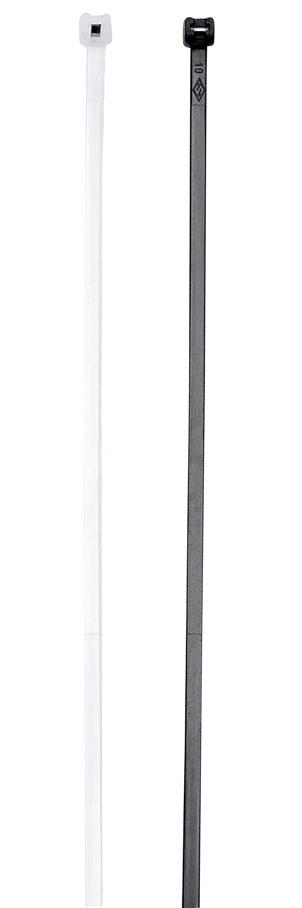 Fasete (Soricei plastic) - Coliere plastic zimtate (soricei) 3.5 x 200 mm, 100 buc, negru