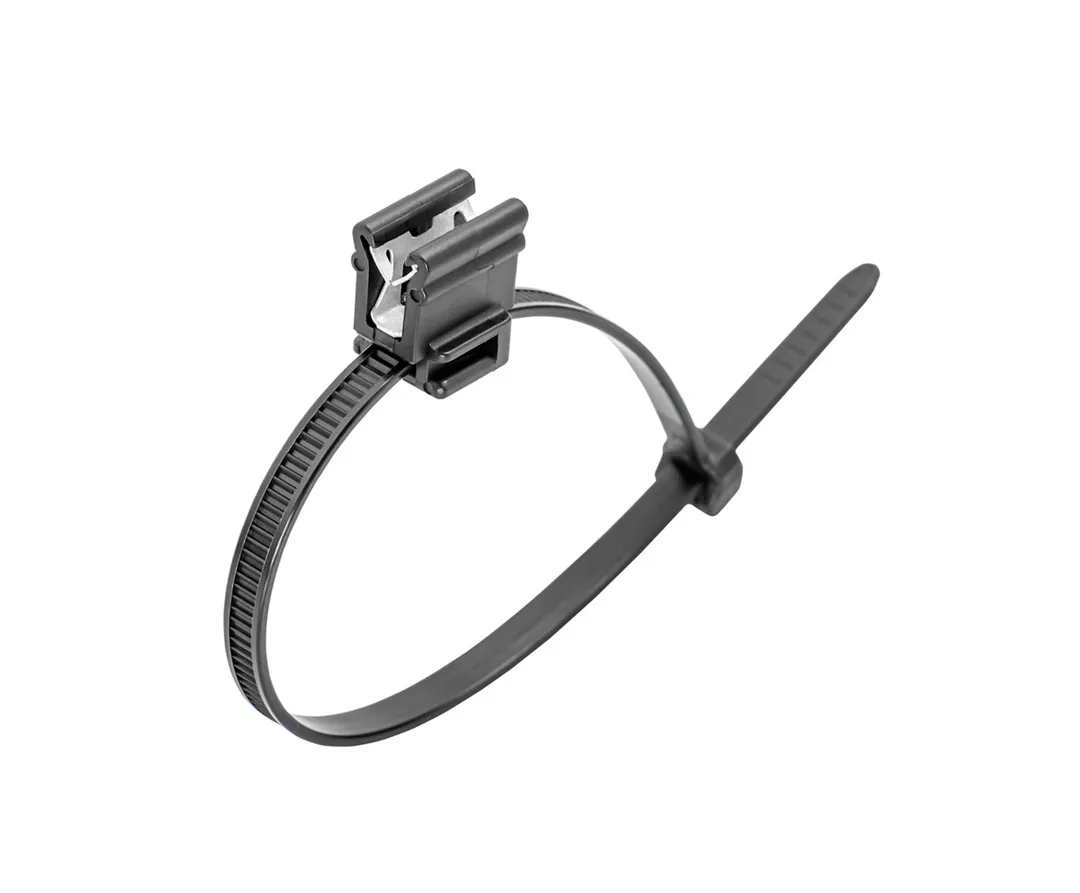 Coliere plastic zimtate (soricei) 4.6 x 200 mm, buc, negru, clema metalica [1]