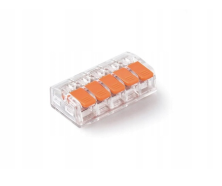 Cleme si Conectori - Conector rapid cu parghie 5P, 0.2 - 4mmp, set 20 buc