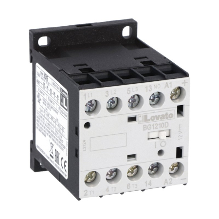 Contactoare, Relee si Temporizatoare - Contactor 3 poli, curent de functionare IEC Ie (AC3) = 12A, bobina DC, 24VDC,1NO